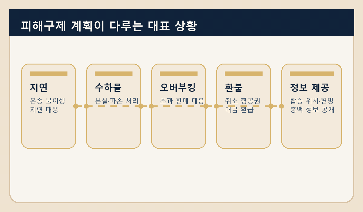 항공교통 이용자 보호 체계를 시각화한 삽화